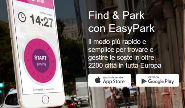 App Easypark per pagare i parcheggi